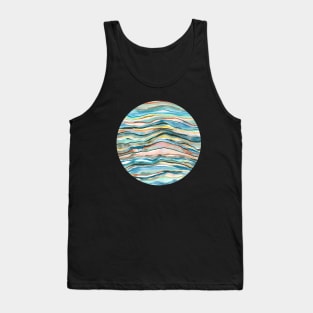 Agate Marble Watercolor Colorful Layers Tank Top